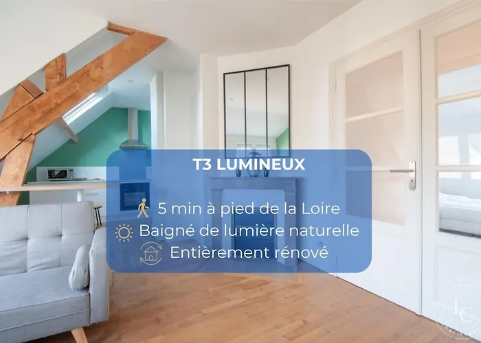 Bright 70M Apartment Near City Center & The Loire